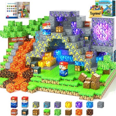 Magnetic Blocks 100PCS Toys Magnetic Building Blocks Build Mine Magnet World ...