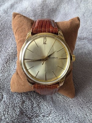 Vtg Benrus Series #3021 Swiss Men's Watch Mechanical 20 Micron Gold Electroplate