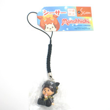 Monchhichi Shisa Black Gold Strap Okinawa Limited Sekiguchi Mascot Charm Japan