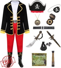 GZ-LAOPAITOU Deluxe Kids Pirate Costume Set w/ Accessories
