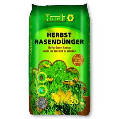 HACK Rasendünger Herbst 20 kg Langzeitwirkung Herbstrasendünger Kalidünger