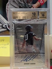 Anthony Rendon. 3 Card Lot. 3 Autographed And Graded Cards