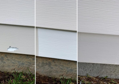 Vinyl and Stucco Siding Repair Kit - Cover Any Cracks Holes or Blemishes - Wh...
