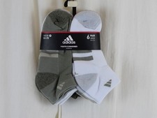 adidas 6 PACK Unisex Kids Low Cut Ankle Socks Assorted Colors Size 5Y-7Y