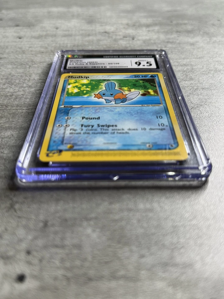 Pokemon Card Mudkip CGC 9.5 Mint+, e-Reader EX Ruby & Sapphire 60/109, 2003 (1) - Image 3 of 4