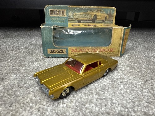 VINTAGE MATCHBOX KING SIZE LESNEY MOKO DIECAST MERCURY COUGAR K21