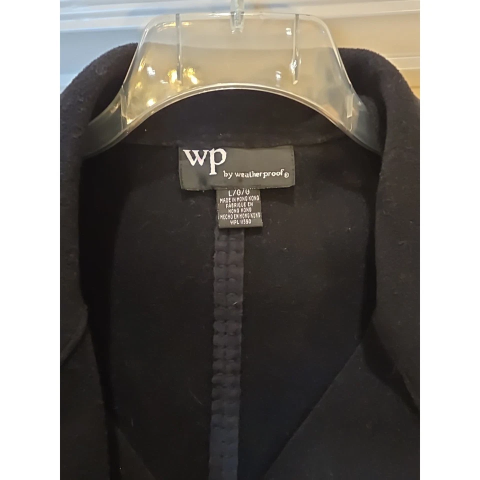 WP By Weatherproof Mujer Botón L Negro Mantequilla Suave Poliéster Usado en Excelente Condición Foto 2 de 4