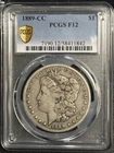 1889 CC Morgan Silver Dollar PCGS F-12 CHOICE COLOR