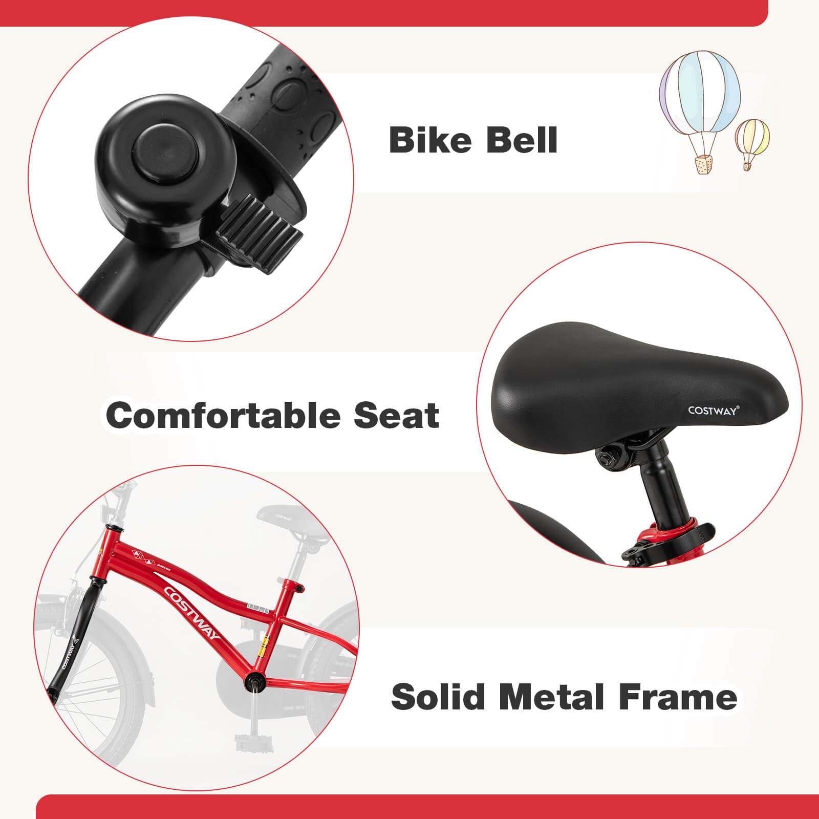 Kids Bike for 4-7 Years Old Boys & Girls w/Adjustable Seat Handbrake Reflectors