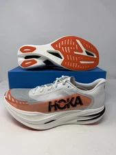 Hoka Cielo X1 2.0 White Orange Lava Gym Running Sneakers 1162053-FLV Men's Sizes
