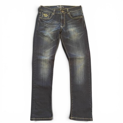 Pepe Jeans London Mens Vapour Jeans Dark Wash Blue Fade Denim 32 (Fits 33x31)