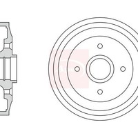 Apec Peugeot 301 2012 Brems­Trommel 4 Loch 203X244X71 Mm Ohne Radlager