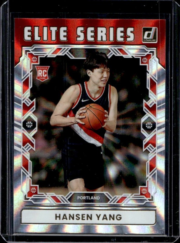 2025-26 Panini Donruss Hansen Yang Elite Series RC Holo Laser #4 Trail Blazers
