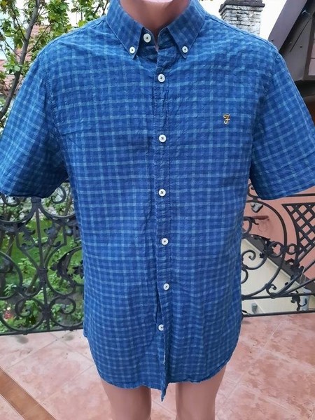 Men Farah Shirt Multicolor Cotton 38 / M / 46