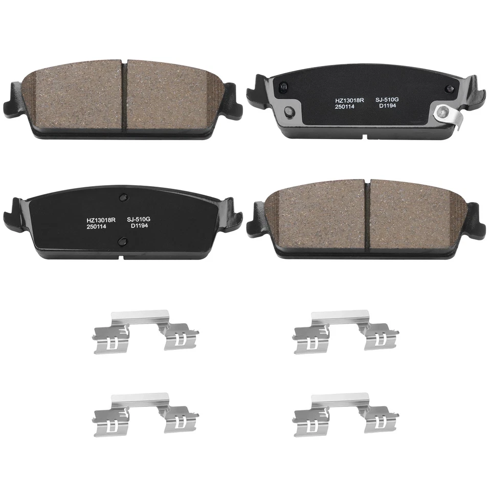 Front & Rear Ceramic Brake Pads for 2007-2014 Chevrolet Tahoe 4.8L 5.3L 6.2L - Image 2 of 4