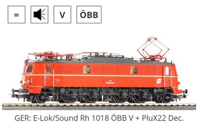 Piko OBB Rh 1018 Electric Locomotive 51150 HO Scale DCC sound