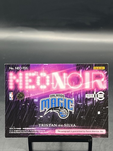 2024-25 Panini Noir Basketball Tristan da Silva Rookie NEONoir Auto Orlando /49 - Bild 7 von 12