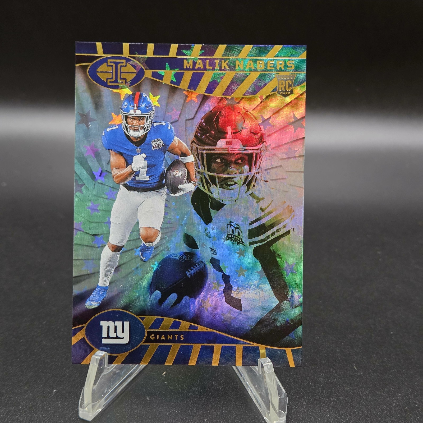 2024 Panini Illusions Football Malik Nabers #66 RC Galactic Trophy