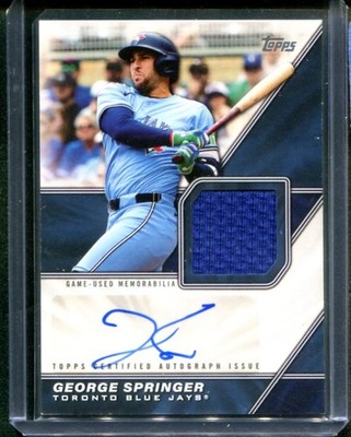 George Springer Auto Relic 2026 Topps MLMA-GS Blue Jays