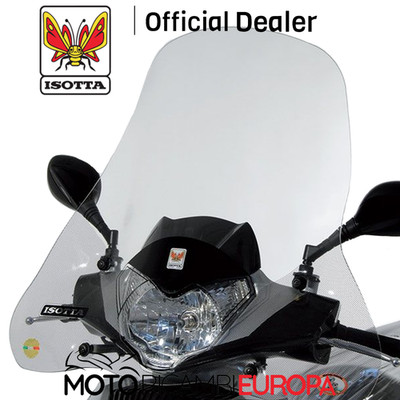 WINDSCHUTZSCHEIBE FÜR KYMCO PEOPLE GT 125i 2010 ISOTTA TRANSPARENT + ANSCHLÜSSE