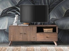 TV Element Lowboard 141x57cm Massivholz Kernbuche massiv Tabak geölt NEU OVP!!!