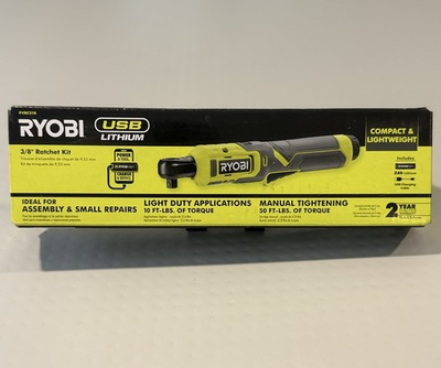 #ad Ryobi USB Lithium 3 8quot; Ratchet USB Rechargable FVRC51K PD7009524 Kit $58.99
