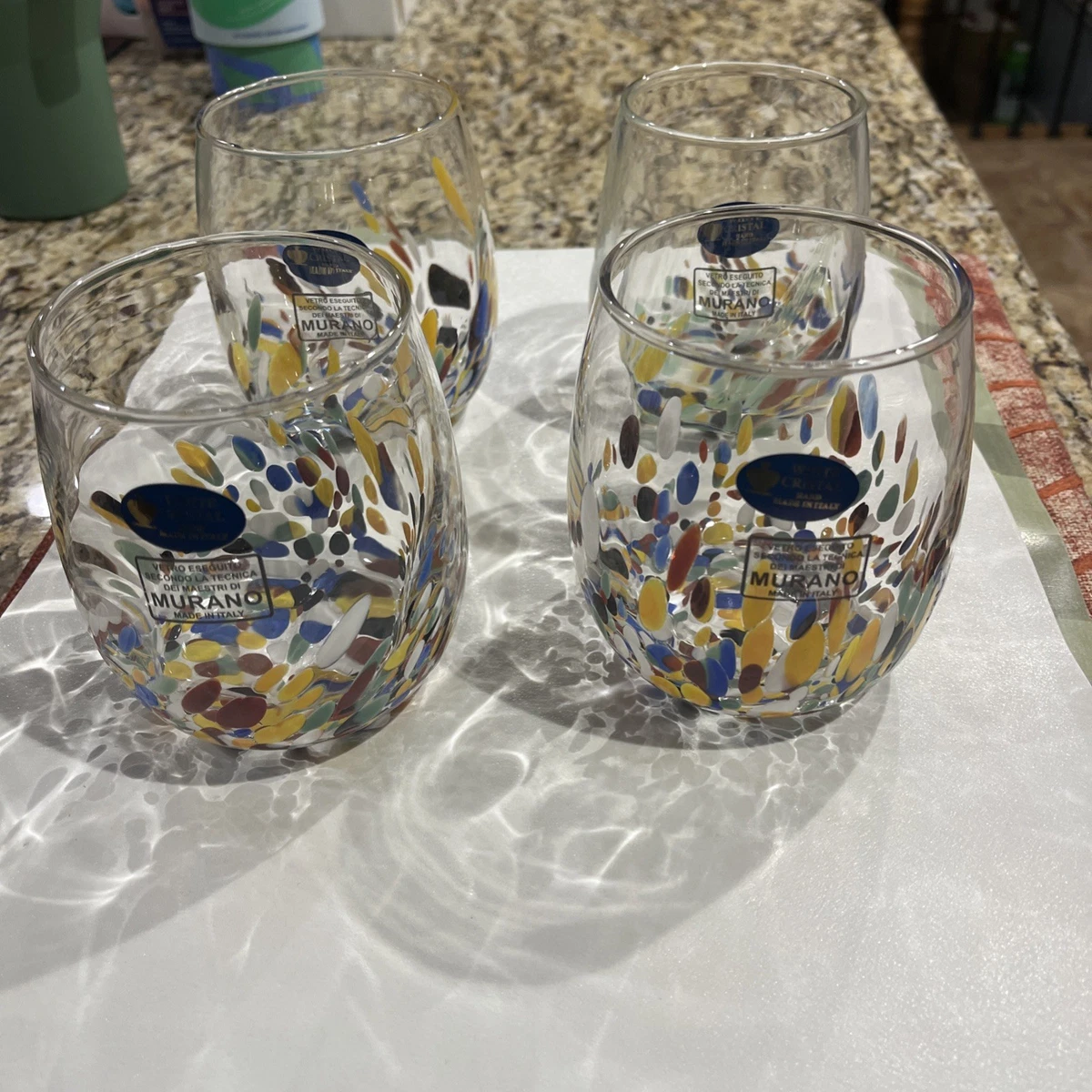 Murano Wine Glasses In Italian Art Glass for sale | eBay