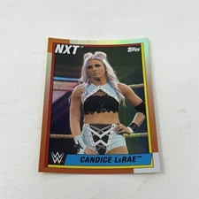 Candice LeRae RAINBOW FOIL Parallel 2021 Topps Heritage WWE #80 Wrestling NXT