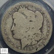 1893 S Morgan Silver Dollar $1 ANACS AG 03 Details - Damaged