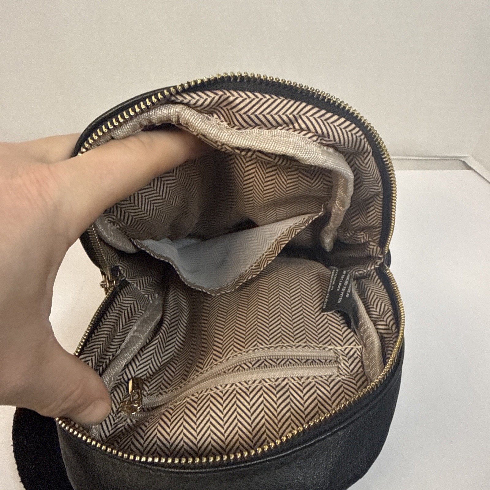 ￼ Black, Leather Sling, Backpack Adjustable Strap… - image 8