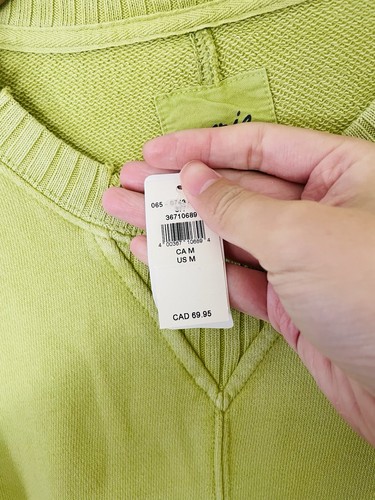 NWT Aerie Down-To-Earth Crew Sweatshirt Staying Kind Feeling Cool Green Size M - Picture 7 of 11