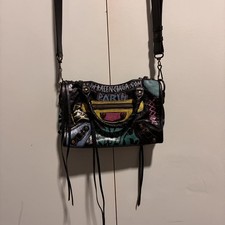 Balenciaga Graffiti Mini Shoulder Bag Leather...