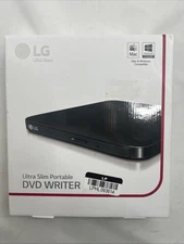 LG 8x Portable External DVD/RW Drive - Black (SP80)