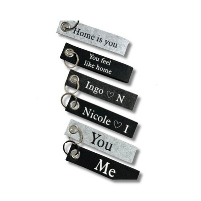 Schlüsselanhänger Paar personalisiert Filz Set | You Me | Home is you