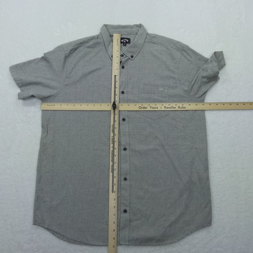 Billabong Shirt Mens Extra Large Gray Short Sleeve Button Down Pocket Casual - Picture 4 of 13