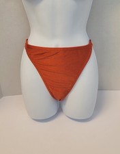 Women's Xhilaration Cheeky Bikini Bottom Color Red Orange Size XL  12-14  NEW