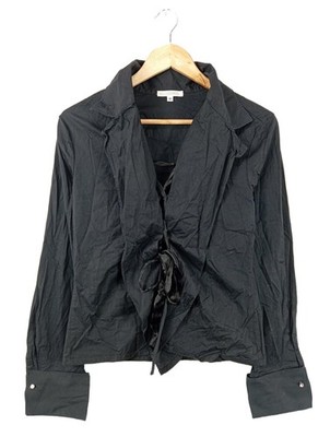 NARACAMICIE Hemd-Bluse Damen Bluse Gr. DE 40 schwarz klassischer Stil