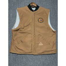 Bulwark FR protective apparel flame resistant quilted vest logo brown XL