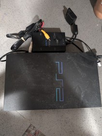 Sony PlayStation 2 PS2 Black Console w/ Multitap, AV Cable & Power Cord AS IS