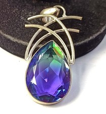 66 Ct Natural Ametrine Bi-Color Pear Cut 925 Steraling Pendant Loose Gems 