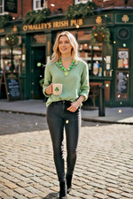 NEW Girls St Patrick's Day Shamrock Bubblegum Necklace 18in