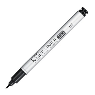Multiliner SP Brush S, Black, Aluminium Fineliner mit einer feinen Spitze und...