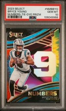 2023 Select Rookie Bryce Young Numbers Tie Dye Prizm /25 PSA 10 POP 1 NFL RC
