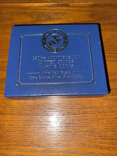 2025 Silver Eagle 250th Anniversary US MARINE CORPS One Ounce Proof Coin In Hand
