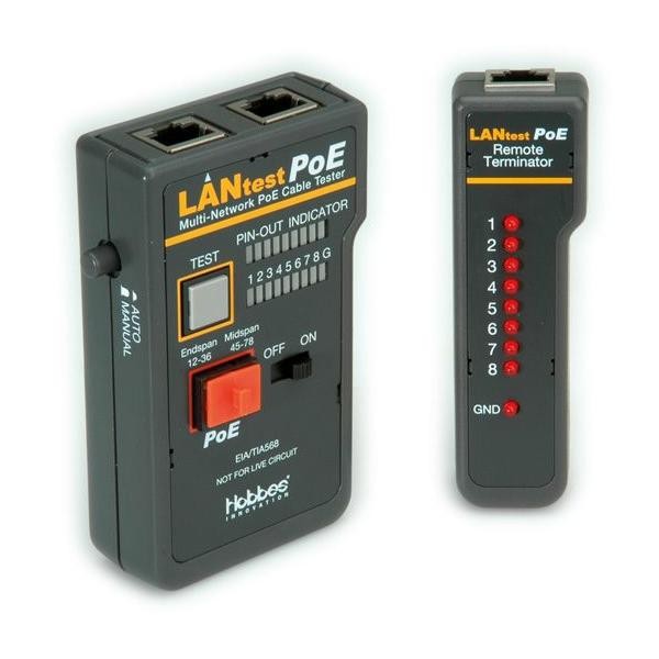 4053120 Secomp HOBBES 13.01.3371 tester per cavo di rete Tester PoE Nero