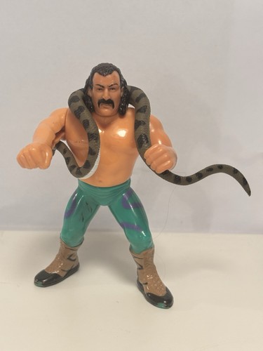 WWF Hasbro Jake The Snake w/Snake 1990 Titan Serie...