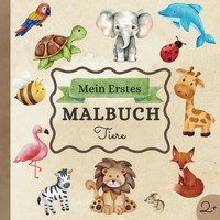 Tiere-Malbuch Kinder Ab 2 Jahren, 60 GroßE Ausmalbilder, KreativitäT FöRdern