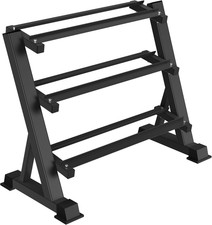 Heavy Duty 3 Tier Dumbbell Rack Stand, 1200LBS Commercial Weight Storage Organiz