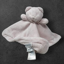 Ralph Lauren Pink Teddy Bear Lovey Baby Blanket Security 11x11" Polo Pastel