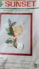 Sunset "Holly Angel" 18306 No Count Cross Stitch Kit  Ruth Morehead 8" x 10" NOS — photo 2
